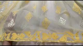 half silk dhakai jamdani saree. 84 count. exclusive Dhakai jamdani saree.