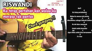 Full!! kunci gitar RISWANDI - ku tetap pertahan kan | lirik and chord