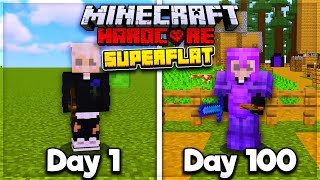 I Survived 100 Days in Hardcore Minecraft on a Superflat World... And Here's What Happened