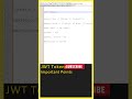 JWT Tokens (Imp. Points) JWT Authentication Node JS, Spring Boot, JWT Token, JWT ExpressJS #shorts