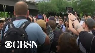 Far-right groups hold rally in Portland