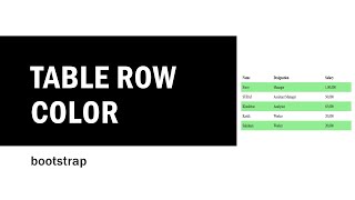 bootstrap table row color ep5 with code lander