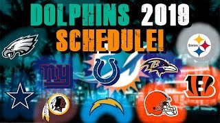 Miami Dolphins 2019 NFL Schedule!