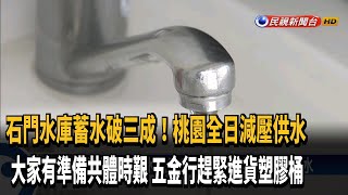 石門水庫蓄水跌破3成 桃園改全日減壓供水－民視新聞