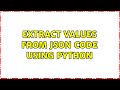Extract values from Json code using Python