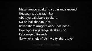 Indamutso(Lyrics) by Eulade Mboneye