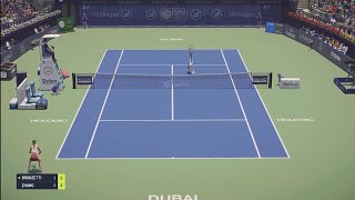 Bronzetti vs Zhang DUBAI Tennis Champioship WTA 1000