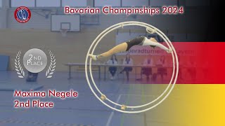 Maxima Negele Bavarian Championships 2024 in Gymwheel Age Groupe15 16 2nd Place