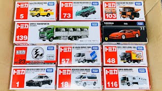 【TOMICA】Let's take each minicar out of the box and check them out🚗 Long Type Police Ambulance Truck🚗