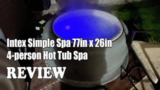 Review Intex Simple Spa 77in x 26in 4-person Hot Tub Spa 2022