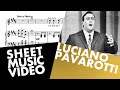 Beardless Fearless Pavarotti -  'La donna è mobile' 1964 (with sheet music)