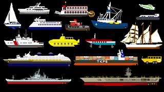 Water Vehicles (Updated) - Boats & Ships - The Kids' Picture Show (Fun & Educational Learning Video)