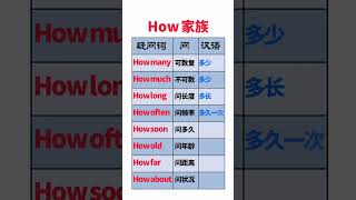 842 How特殊疑问词 #快手老师 #中小学英语 #零基础学习英语