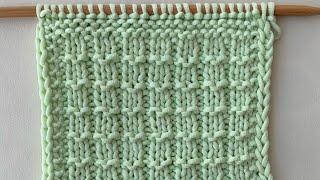 Knitting stitch for covers, scarves, cardigans.Simple tutorial. Only straight and reverse.Point N.20