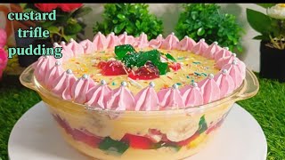 Special Custard Trifle Recipe | कस्टर्ड ट्राइफल रेसिपी | Custard Dessert | @yasmeennaaz3656