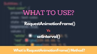 Working with requestAnimationFrame() Method For Animations