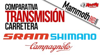 SRAM, SHIMANO y CAMPAGNOLO. Equivalencia y Comparativa en las Transmisiones de Carretera