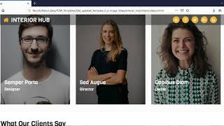Interior design website template in Bootstrap