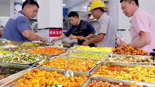 【合集】四川12元工地自助餐！30个菜多种肉菜不限量，老板让农民工吃饱吃好！【超小厨】