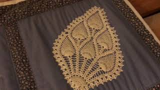 Heirloom quilt made from handmade doilies