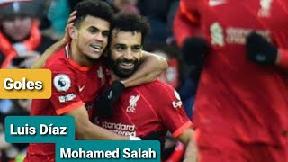 Gol de luis diaz hoy 🔥 Gol de Salah hoy. Liverpool vs Manchester united. Premier LEAGUE