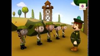 Five Little Soldiers - 3D English Nursery Rhyme for Children | Periwinkle | Rhyme #18