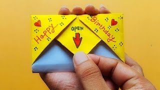 DIY - SURPRISE MESSAGE CARD FOR  BIRTHDAY | birthday greeting card | DIY Birthday pop up card