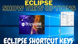 Eclipse show view options and Eclipse short cuts / How to format the code using shortcuts?