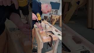 Drilling a leg on two angles. #diy