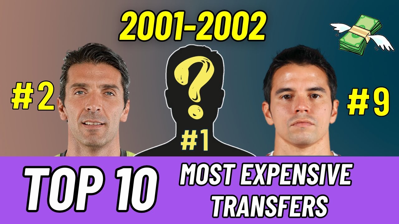 TOP 10 MOST EXPENSIVE Football Transfers In '01-'02 Season! (WORLD ...