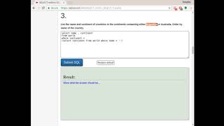 sqlzoo select in select Q3