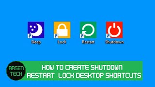 How to Create Shutdown, Restart, Lock Desktop Shortcuts [Windows 10 / 8 / 7]