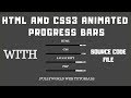 HTML CSS Animated Progress Bars | html and css tutorials