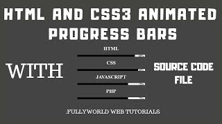 HTML CSS Animated Progress Bars | html and css tutorials