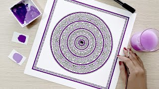 How to draw MANDALA ART for beginners || Easy Gouache Mandala Art || step by step tutorial