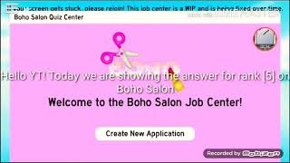 Roblox Boho Salon All Correct Answers To Hair Dresser - 