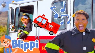 Fire Truck Song | Brand New BLIPPI Fire Truck Song | Educational Songs For Kids