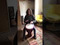 Stephanie demos a Djembe custom rehead done by Matt of Earth Rhythms Healing