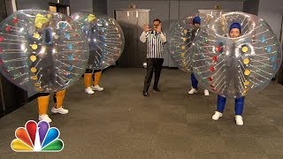 Bubble Soccer with Colin Farrell, Chris Pratt and Frank Knuckles (Late Night wit