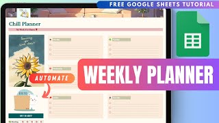 How to make a Weekly Planner in Google Sheets Free Tutorial – Includes To-Do List, Habit Tracker.