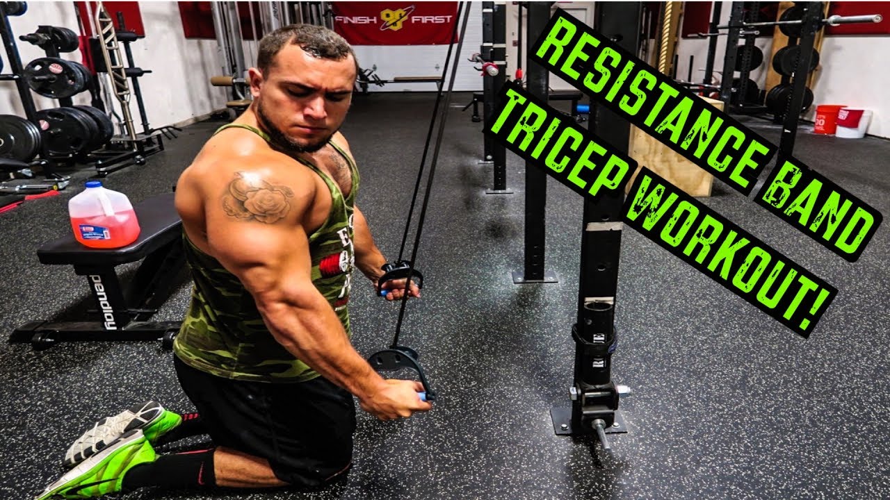 Intense 5 Minute Resistance Band Tricep Workout - YouTube