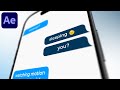 3D Text Message Animation in After Effects - After Effects Tutorial | No Plugins