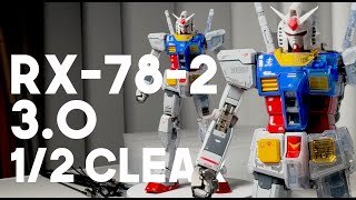 MG RX-78-2 클리어 반만 풀도색 데칼 완료