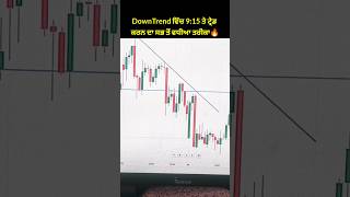 DownTrend ਵਿੱਚ 9:15 ਤੇ ਟ੍ਰੇਡ  ਕਰਨ ਦਾ ਸਭ ਤੋਂ ਵਧੀਆ ਤਰੀਕਾ🔥