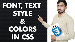 Font Text Styles & Colors In CSS|| Learn CSS|| How To Change Font Size Color & Text Styles In CSS