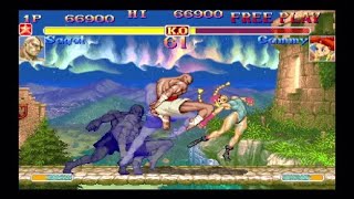 【海外版】スーパーストリートファイター2X サガット【難易度level8 キャミィルート】『Super Street Fighter II Turbo』