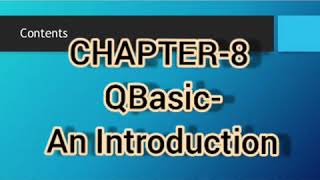 Chapter-8 QBasic- An Introduction