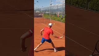 🤪 The Most Stupidly Hectic Tennis Point Vs ATP Pro #shorts