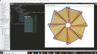 Python Turtle Graphics Rainbow Triangle Design 4