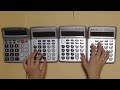Super Mario Theme - played by Four calculators